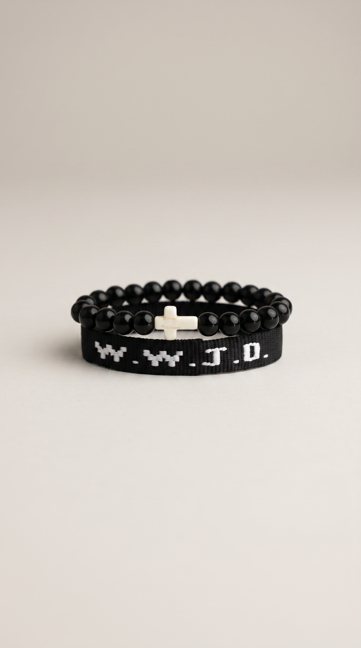 WWJD I Believe Bracelet Set – Christian Cross & Beaded Faith Bracelet