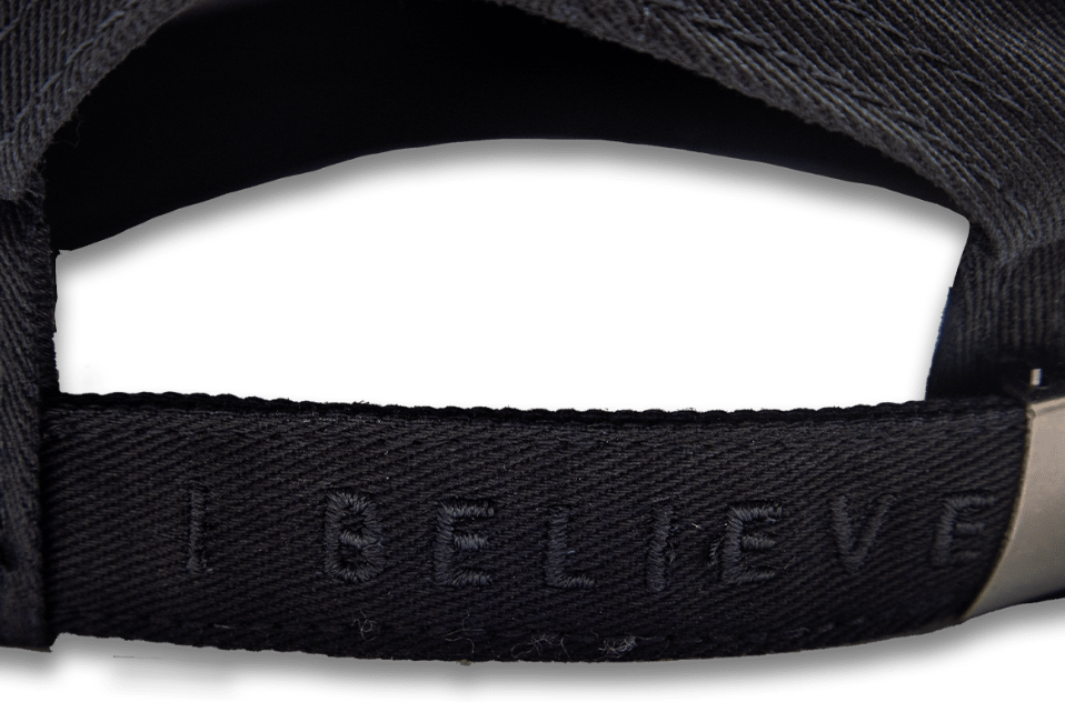 "I Believe" Black Cotton Twill Faith Cap